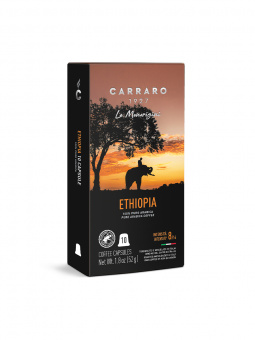 Кофе в капсулах системы Nespresso Carraro Ethiopia 10 шт., Италия