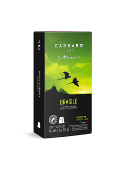 Кофе в капсулах системы Nespresso Carraro BRASILE 10 шт., Италия